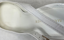 Load image into Gallery viewer, Marc Fisher Womens Sannek White Croc Pointed Toe Block Slingback Heels Size 9M
