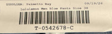 Load image into Gallery viewer, Lululemon Mens Blue Flat Front Slash Pockets Straight Leg Dress Pants Size 38