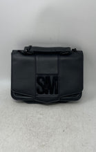 Load image into Gallery viewer, Steve Madden Womens Black Top Handle Adjustable Strap Flap Crossbody Bag