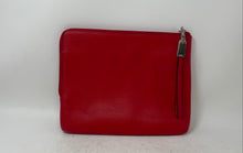 Load image into Gallery viewer, Coach Womens Red Leather Charm Zipper Mini Wristlet Wallet