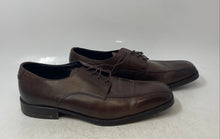 Load image into Gallery viewer, Kenneth Cole Mens Brown Leather Lace-Up Almond Toe Derby Dress Shoes Size 10.5