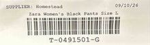 Load image into Gallery viewer, Zara Womens Black Flat Front Pockets Straight Leg Dress Pants Size Large