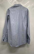 Load image into Gallery viewer, Tommy Hilfiger Mens Blue Pinstripe Print Stretch Dress Shirt Size 16.5 34/35