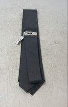 Load image into Gallery viewer, Joseph Abboud Mens Gray Silk Keeper Loop Adjustable Pointed Tie With Tags