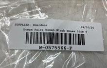 Load image into Gallery viewer, Dream Pairs Womens Black Leather Block Ankle Strap Platform Heels Size 9