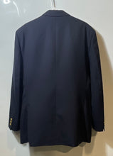 Load image into Gallery viewer, John Weitz Mens Blue Notch Lapel Long Sleeve Two-Button Blazer Jacket Size 43R