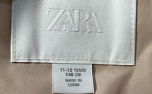 Load image into Gallery viewer, Zara Girls Beige Long Sleeve Front Pocket Short Fur Coat Sz 11-12 Years Old