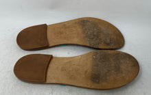 Load image into Gallery viewer, Eddy Daniele Womens Swarovski Blue Beige Slip-On Open Toe Thong Sandals Size 40