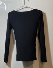 Load image into Gallery viewer, Gap Womens Black Modern Fit Long Sleeve Boat Neck Pullover T-Shirt Size XS