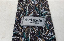 Load image into Gallery viewer, Guy Laroche Mens Multicolor Leaf Print Silk Pointed Tie One Size