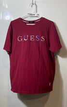 Load image into Gallery viewer, Guess Mens Red Short Sleeve Crew Neck Regular Fit Pullover T-Shirt Size 2XL