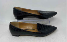 Load image into Gallery viewer, Nine West Womens Nadalia Black Croc Embossed Pointed Toe Loafer Shoes Size 9.5 M