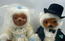 Load image into Gallery viewer, Lot Of 2 Raikes Bears Wedding Edition Bride Groom White Clothes Doll