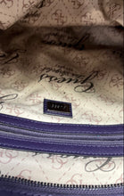 Load image into Gallery viewer, Guess Womens Nikki Purple Leather Chain Strap Inner Zip Pocket Tote Purse