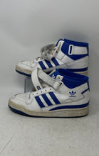 Load image into Gallery viewer, Adidas Mens Forum Mid FY4976 White Blue Basketball Sneakers Shoes 7.5 No Laces