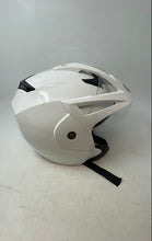 Load image into Gallery viewer, MMG Unisex White Crux Dot Open Face Aerodynamic Motorcycle Helmet Size M 57-58
