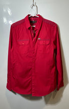 Load image into Gallery viewer, G By Guess Mens Red Cotton Long Sleeve Regular Fit Button-Up Shirt Size S