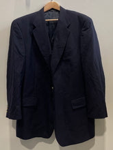 Load image into Gallery viewer, Authentic Burberrys Mens Blue Wool Long Sleeve Two-Button Blazer Size EUR 46R