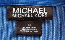 Load image into Gallery viewer, Michael Kors Mens Blue Collared Short Sleeve Golf Polo T-Shirt Size Small