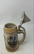 Load image into Gallery viewer, Ceramarte Anheuser-Busch Early Transportation Handmade Ceramic Lidded Beer Stein