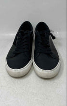 Load image into Gallery viewer, Express Mens White Black Leather Low Top Lace-Up Sneaker Shoes Size 10