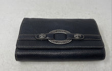 Load image into Gallery viewer, Brighton Womens Black Leather Inner Pockets Adjustable Strap Crossbody Purse