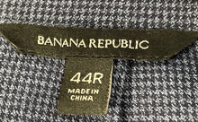Load image into Gallery viewer, Banana Republic Mens Blue Houndstooth Print Notch Lapel Two-Button Blazer Sz 44R
