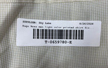 Load image into Gallery viewer, Hugo Boss Mens Light Beige Printed Short Sleeve Dress Shirt Size 16 1/2