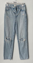 Load image into Gallery viewer, PacSun Womens Blue Denim Light Wash Distressed Dad Straight Leg Jeans Size 23