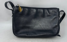 Load image into Gallery viewer, Supreme Womens Black Leather Double Buckle Inner Pockets Zipper Shoulder Bag