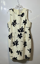 Load image into Gallery viewer, J.Crew Womens Beige Floral Cotton Sleeveless Round Neck Sheath Dress Size 12