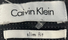 Load image into Gallery viewer, Calvin Klein Mens Black Printed Long Sleeve Slim Fit Dress Shirt Size M 15 32/33