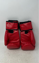 Load image into Gallery viewer, Red Black Martial Sports Equipment Adjustable Strap Boxing Gloves Pair