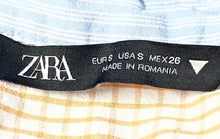 Load image into Gallery viewer, Zara Womens Multicolor Striped Cotton Long Sleeve Button-Up Shirt Size Small