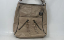 Load image into Gallery viewer, The Sak Womens Beige Leather Charm Adjustable Strap Zipper Crossbody Bag