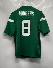 Load image into Gallery viewer, NFL Team Apparel Boys Green New York Jets Aaron Rodgers #8 Jersey Size L 14/16
