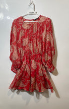 Load image into Gallery viewer, Zara Womens Multicolor Paisley Print Long Sleeve Fit & Flare Dress Size M