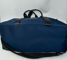 Load image into Gallery viewer, Jimmy Choo Parfums Womens Navy Blue Black Double Handle Weekender Duffle Handbag