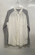 Load image into Gallery viewer, Kenneth Cole Reaction Mens Gray White Cotton Long Sleeve Button-Up Shirt Size XL