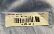 Load image into Gallery viewer, Nordstrom Mens Blue Cotton Non-Iron Trim Fit Dress Shirt Size 16.5 36/37