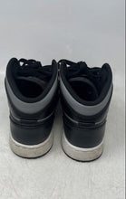 Load image into Gallery viewer, Nike Kids Air Jordan 1 Mid Black Gray Leather Lace-Up Sneaker Shoes Size 6Y