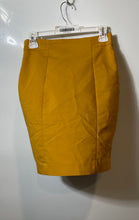 Load image into Gallery viewer, H&M Womens Mustard Yellow Back-Zip & Slit Straight & Pencil Skirt Size 6