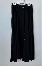 Load image into Gallery viewer, Zara Womens Black Button Front Pleated Long Length Maxi Skirt Size XS