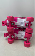 Load image into Gallery viewer, Roller Derby Kids Trac Star Pink White Adjustable Strap Roller Skates Size 3-6