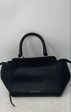 Load image into Gallery viewer, Rebecca Minkoff Womens Black Faux Leather Double Handle Satchel Handbag