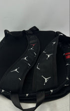 Load image into Gallery viewer, Jordan Mens Black Signature Print Adjustable Strap Zip-Around Lined Backpack