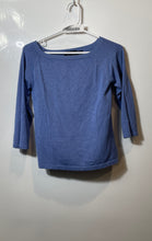 Load image into Gallery viewer, Dana Buchman Womens Blue 3/4 Sleeve Crew Neck Pullover Sweater Size S Petite