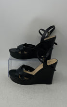 Load image into Gallery viewer, Guess Womens Maylee Black Ankle Strap Wedge Heel Platform Sandals Size 9M