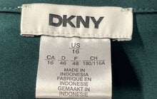 Load image into Gallery viewer, DKNY Womens Green Short Sleeve Collared Button Front Shirt Dress Size 16