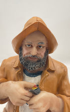 Load image into Gallery viewer, Old Salt Fisherman Decorative Collectible Blue Jacket Bucket Figurine